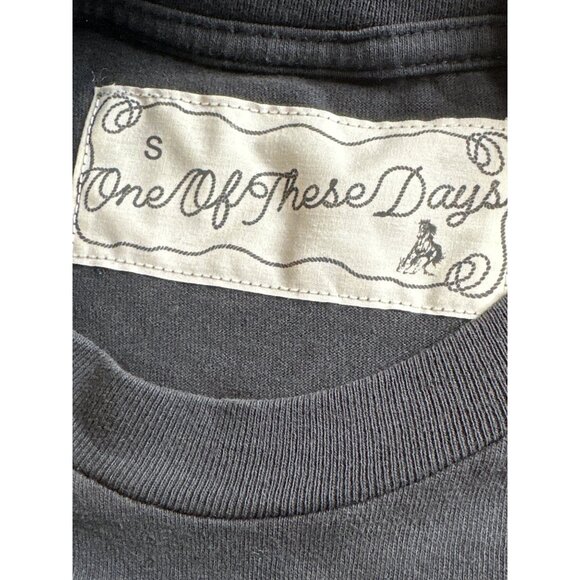 ONE OF THESE DAYS Fallin Rain Long Sleeve T-Shirt in Washed Black Small Womens T - Picture 15 of 16